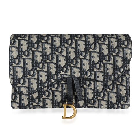 saddle pouch blue dior oblique jacquard|Dior oblique jacquard case.